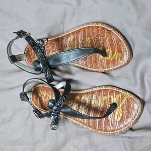 Sam Edelman Black Flat Sandals -size: 6
